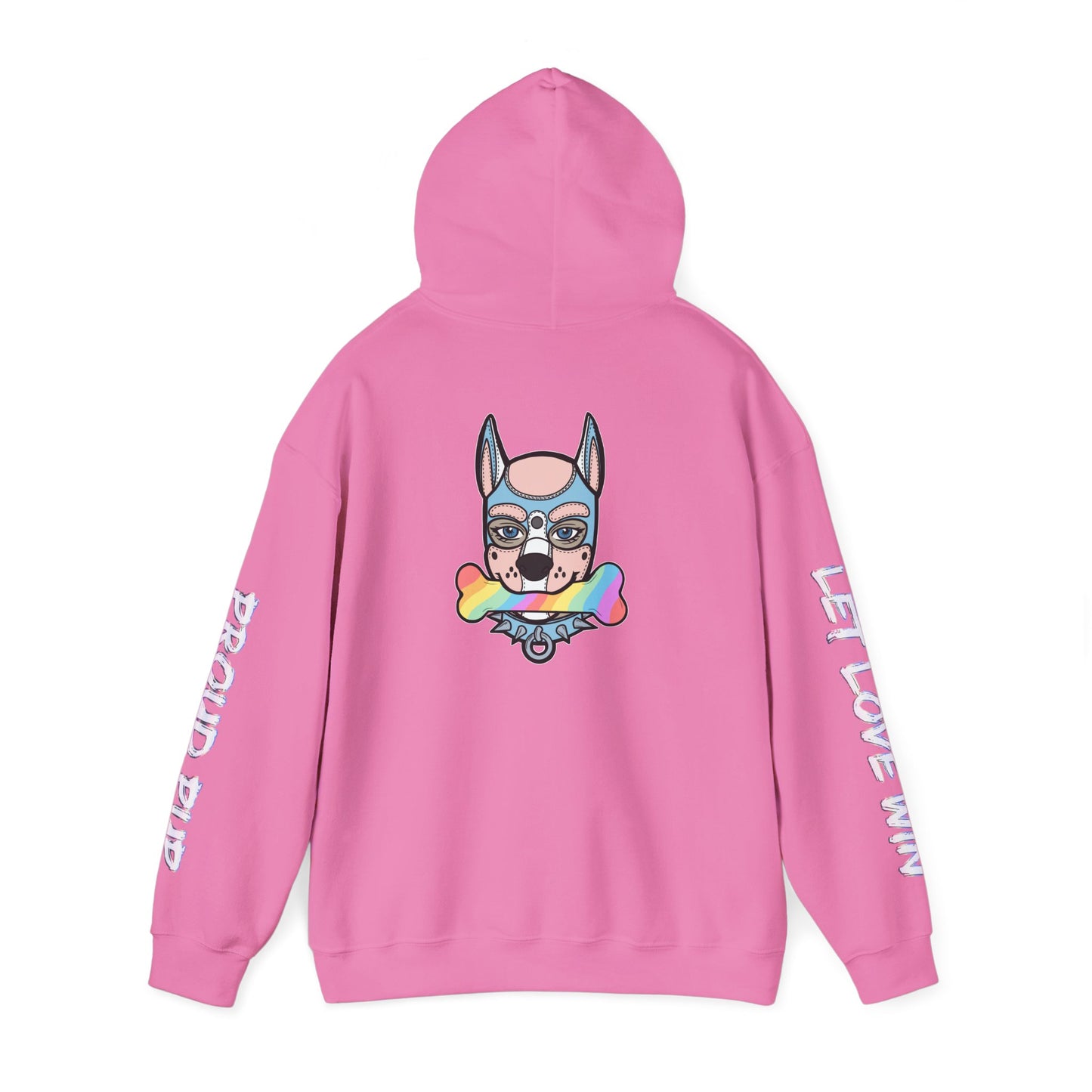 Trans Pup Pride Month Flag Hoodie — Bright Colorful Pup Pride Sweatshirt