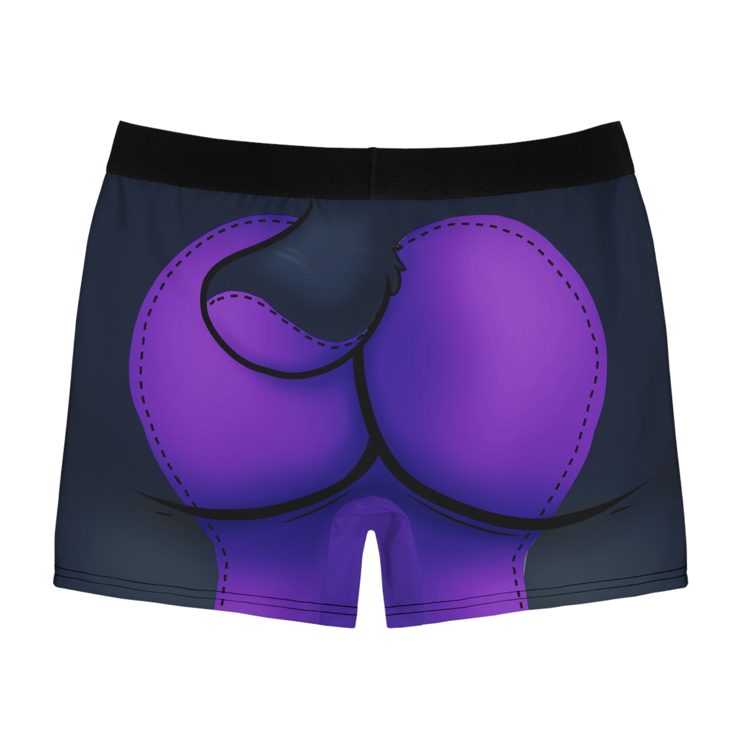 Purple Pup Play Boxer Briefs — Black & Purple All-Over Print