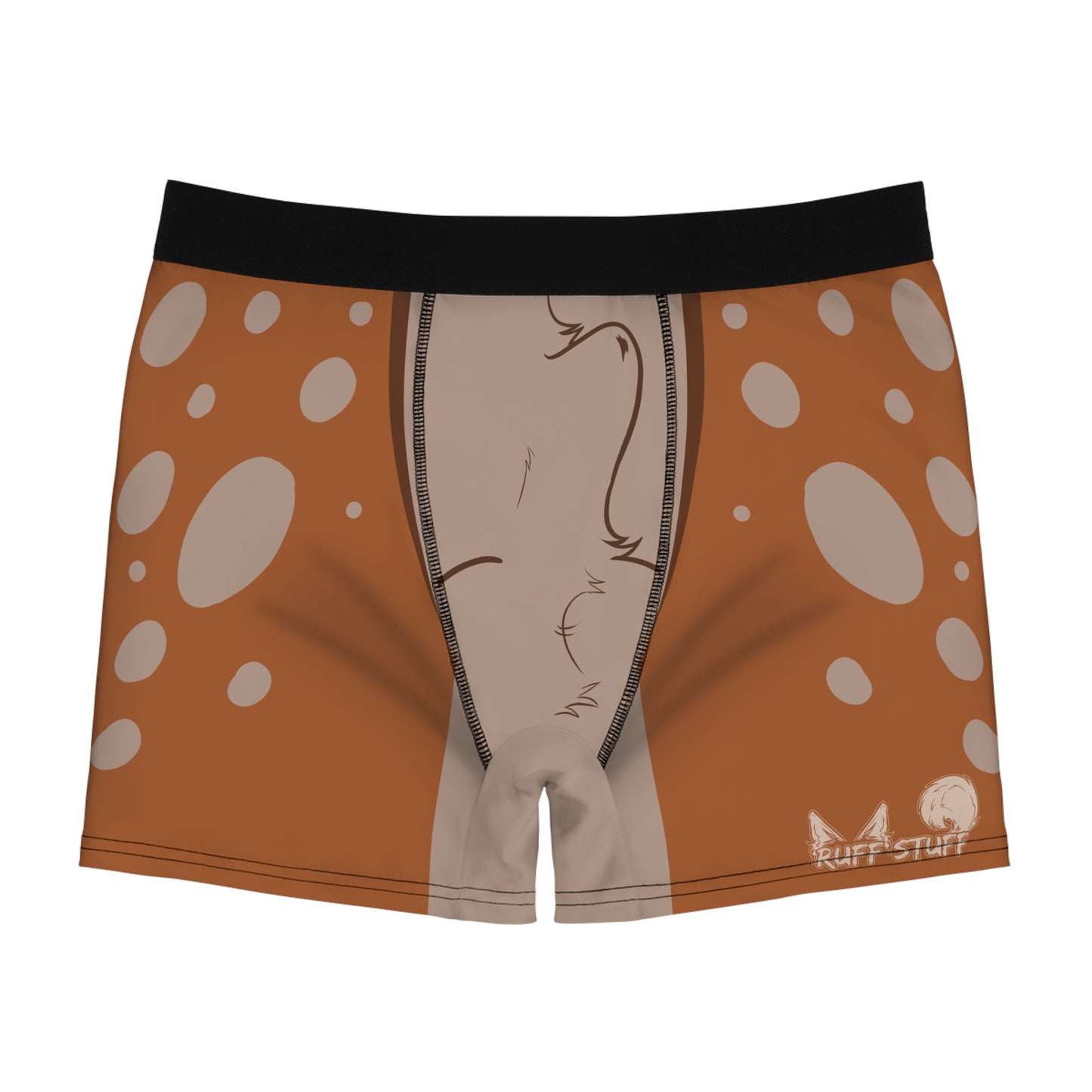 Furry Boxer Briefs — Fallow Deer Print