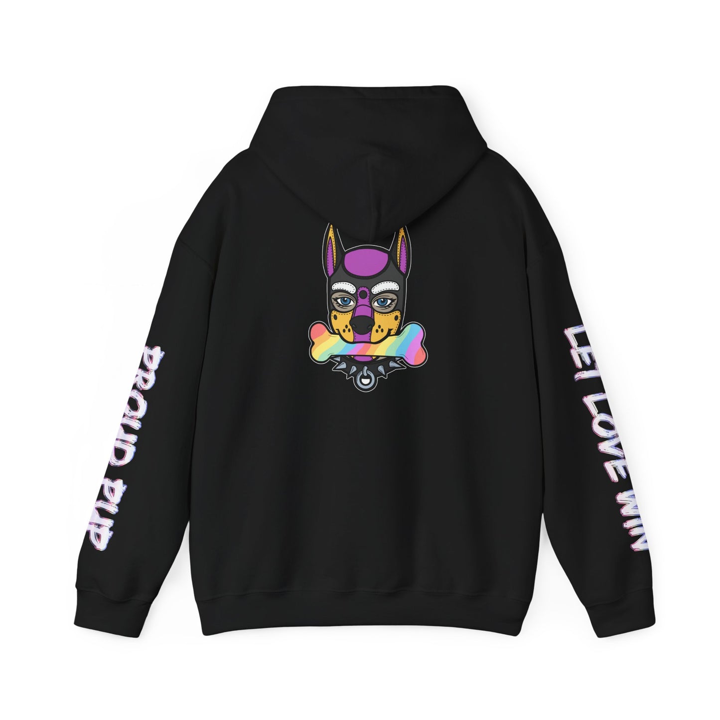 Non-Binary Pup Pride Month Flag Hoodie — Bright Colorful Pup Pride Sweatshirt