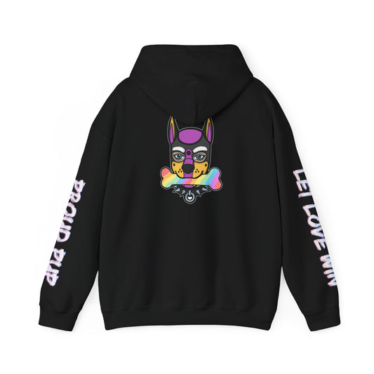 Non-Binary Pup Pride Month Flag Hoodie — Bright Colorful Pup Pride Sweatshirt
