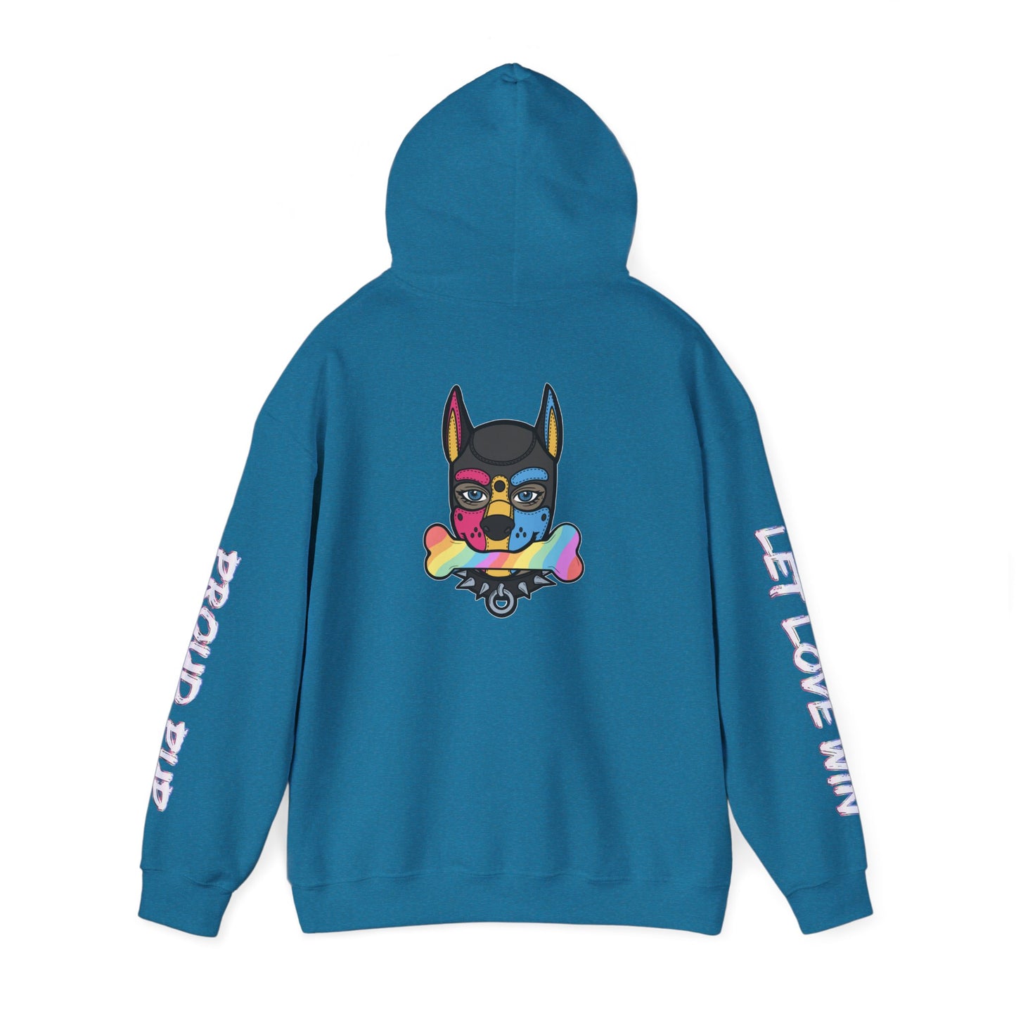 Pan Pup Pride Month Flag Hoodie — Bright Colorful Pup Pride Sweatshirt